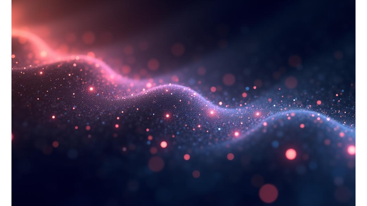 Abstract depiction of cosmic network connecting financial data points across vast space