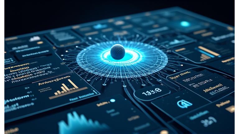 AI-powered risk assessment dashboard visualizing complex data streams from space missions and DeFi protocols