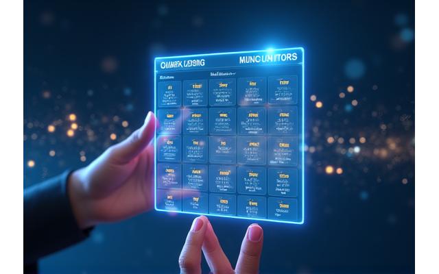Modern digital calendar interface displaying available slots for consultations against a background of subtle cosmic nebulae