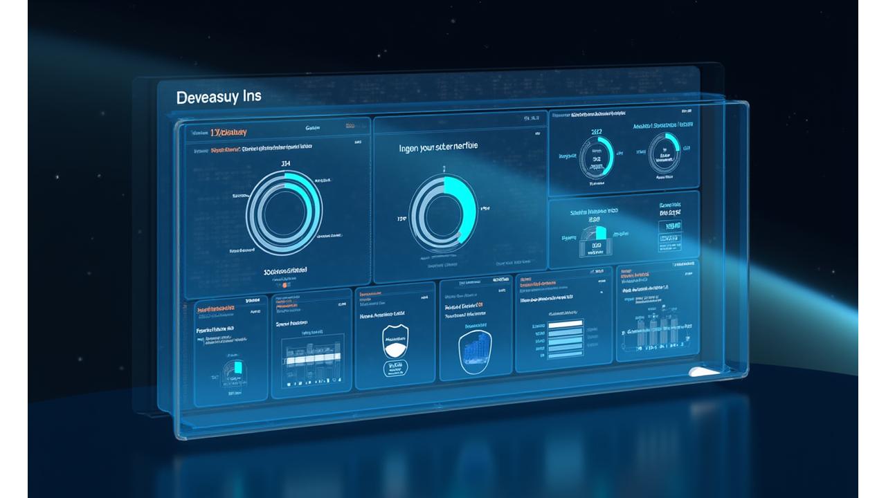 A sophisticated treasury dashboard showing real-time asset balances, fund allocation visualization across different space missions, and a clear audit trail of transactions within a decentralized network.