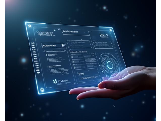 A futuristic dashboard interface displaying various privacy settings and controls, with toggle switches, data access logs, and pie charts illustrating data usage, all against a subtly glowing blockchain background.